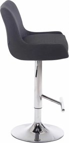 Barová stolička Club 2 látka - Čierna