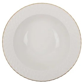 Jedálenská súprava 24 ks biela/zlatá/porcelán