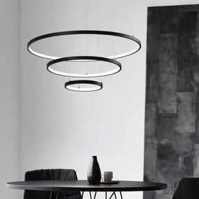 LED Luster na lanku LED/42W/230V 3000K čierna