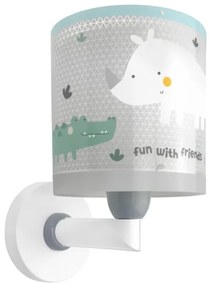 Dalber 60629 - Detské nástenné svietidlo RHICO AND CROCO 1xE27/15W/230V