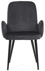 Autronic BONTEC Jedálenská stolička, šedá, zamatová látka, DCL-X7129 GREY2 Farba: Šedá