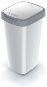 Odpadkový kôš s farebným vekom, 25 l, sivá