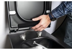 Sapho - Závesné WC s bidetovou sprškou keramika/matná čierna