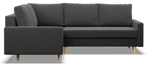 Rohová rozkladacia sedačka BLANK Comfort ľavá, sivá