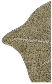 Kaki prateľný ručne tkaný bavlnený detský koberec 120x180 cm Monstera Olive – Lorena Canals