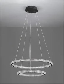 LED luster Ginevra 60.5 čierne