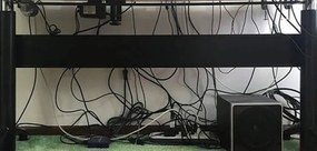 Organizér na káble čierny / hnedý