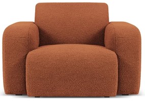 Hnedé kreslo z textílie bouclé Molino – Micadoni Home