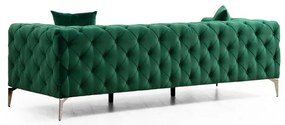 Tmavozelená zamatová pohovka 237 cm Como – Artie