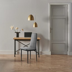 ModernHome Sada 4 ks šedých čalúnených jedálenských stoličiek