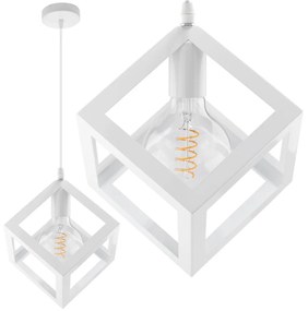 TALUS geometrické štvorcové závesné svietidlo ZWIS pre LED biela 1x E27 LUMILED