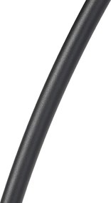 Moderná oblúková lampa čierna s orientálnym tienidlom a bambusom 50 cm - XXL Rina