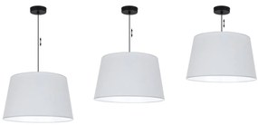 Závesné svietidlo Gaja, 1x svetlosivé textilné tienidlo, (fi 44cm), b