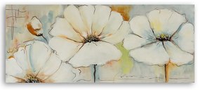Gario Obraz na plátne Tri kvety a púčik Rozmery: 120 x 40 cm