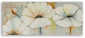 Gario Obraz na plátne Tri kvety a púčik Rozmery: 90 x 30 cm