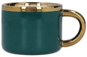 Šálka SINNES s podšálkou, smaragdová  ALL 978054