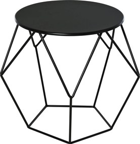 HOMCOM Štýlový minimalistický geometrický konferenčný stolík, oceľ, 54x54x44cm | Aosom