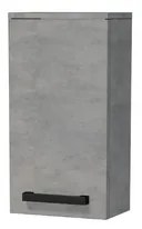 Kúpeľňová skrinka nízka s čiernou úchytkou SAT Cube Way 32,5x63x20 cm betón mat CUBE3CH32BE, 1 ks