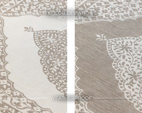 ELLE Decoration, Kusový koberec Gemini 106026 Linen z kolekcie Elle – na von aj na doma, 200x290, béžová, chodba / predsieň