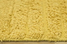 Bavlnený koberček Kilim so strapcami žltý