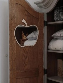 Zrkadlo jablko do detskej izby – akrylové zrkadlo z dreva 30x30 cm