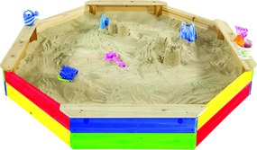 Marimex | Drevené pieskovisko osemhranné farebné | 11640198