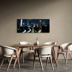 Obraz nočnej metropoly (120x50 cm)