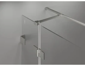 Mexen Lunar T, výklopný sprchový kút pravý 120 x 90 cm, 8mm číre sklo, oceľový profil, 834T-120-090-97-00-P