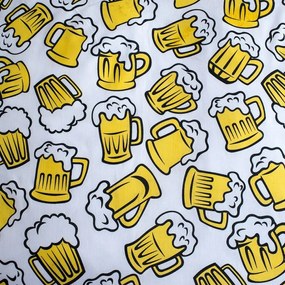 Jantárové bavlnené obliečky na jednolôžko 140x200 cm Beer – Jerry Fabrics