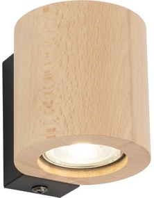 Nástenné bodové svietidlo EVE 1xGU10/10W/230V buk