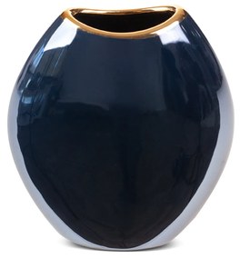 KERAMICKÁ VÁZA AMORA 14X7X16 CM TMAVOMODRÁ