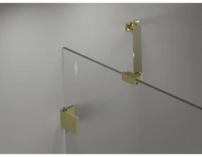 Mexen Lunar Duo, výklopný sprchový kút 110 x 95 cm, 8mm číre sklo, zlatý profil, 834-110L-095P-50-00