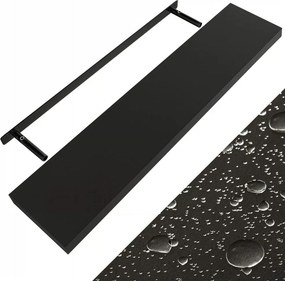 Nástenná polica FIGO + konzola, 110cm, čierna Casaria