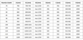 Mexen Rox, sprchová stena 85 x 200 cm, 8mm číre sklo, oceľový profil, 8C2-085-003-97-00