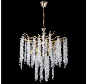 Luster na reťazi 6xE14/60W/230V pr. 53 cm zlatá