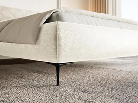 Manželská posteľ 140 cm Rirri 140B (s roštom) (krémová + čierna). Vlastná spoľahlivá doprava až k Vám domov. 1099855