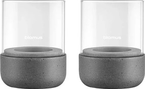 Sklenené svietniky v súprave na čajovú sviečku 2 ks Calma – Blomus