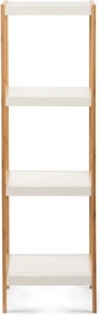 Noela Bambusový regál s policami STEPPA biela