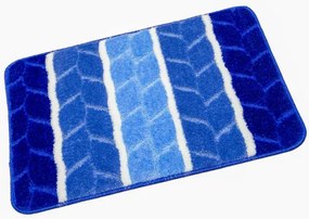 Sada kúpeľňových koberčekov FANO pruhy, modrá