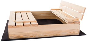 Drevené pieskovisko s lavičkami 150 cm