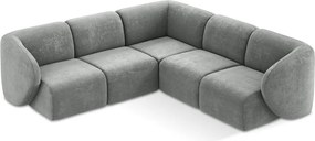 Sivá ženilková rohová pohovka Lani – Makamii