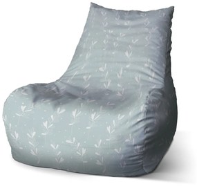 Sablio Sedací vak Bean Biele lístky - 100 x 90 x 45 cm