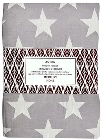Bavlnená posteľná bielizeň Astra svetlo sivá/ecru 140x200 (1) 70x80 Merkury Home