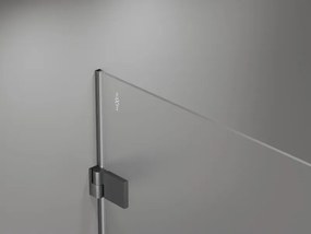 Mexen Lunar-B, pravostranný výklopný sprchový kút 95 x 90 cm, 8mm číre sklo, profil grafit brúsený, 832-095-090-66-00-P
