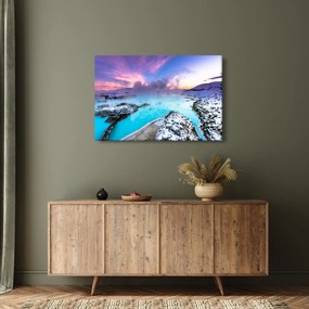 Obraz - Modrá lagúna na Islande (90x60 cm)