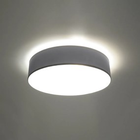Stropné svietidlo Arena, 1x sivé plastové tienidlo, (biely plast), (fi 45 cm)