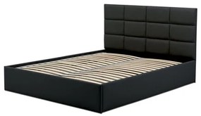 Čalúnená posteľ TORES II bez matraca rozmer 140x200 cm Čierna eko-koža
