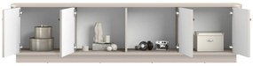 TV stolík Vesper 187 cm 4D - kašmír / zlaté úchyty