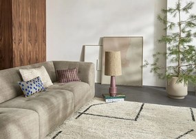 Béžový ručne tkaný bavlnený koberec so vzorom Woven - 200*300 cm
