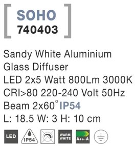 Vonkajšie LED svietidlo Soho 18.5 biele